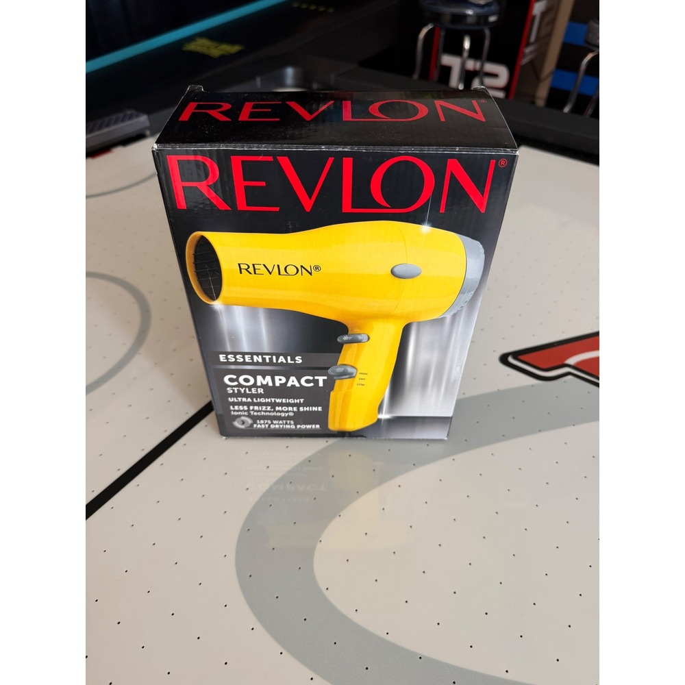 Revlon Essentials Compact Styler 1875W Yellow Ionic Hair Dryer RVDR5260